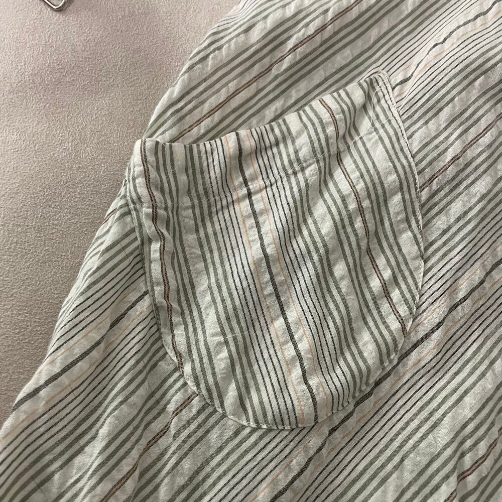 French Connection Striped Button Front Dress Prairie Cottagecore Vibe Size 4 - Picture 11 of 12